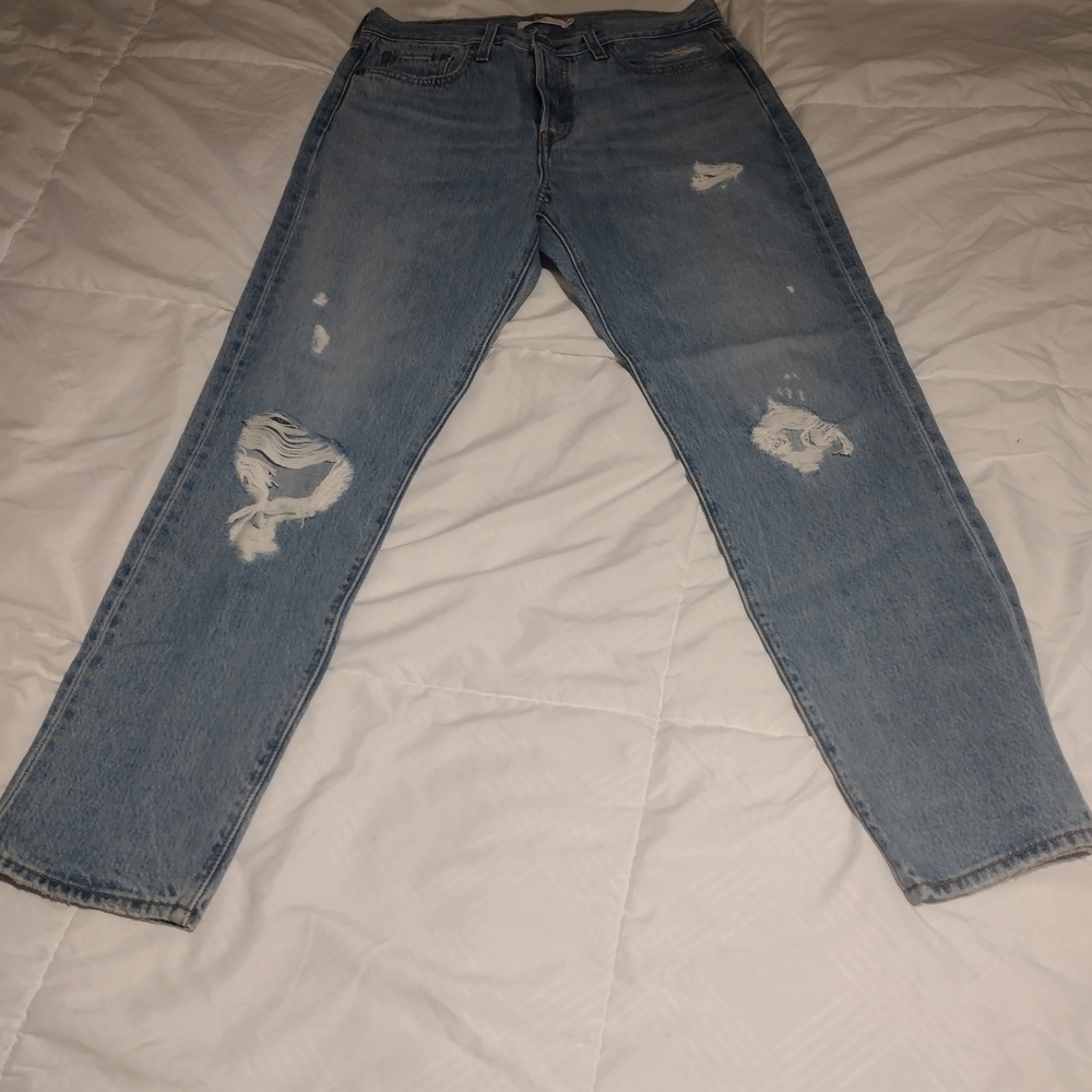 Levi's Light Blue Distressed Women Jeans